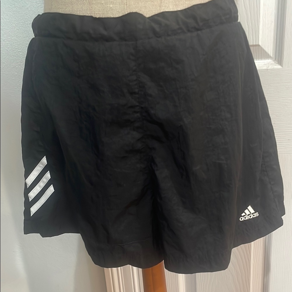 Vintage 2002 Adidas Black baggy running athletic Shorts size L unisex boys girls